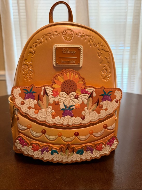 Loungefly Handbags - Loungefly Orange Sunflower Appliqué Mini Backpack